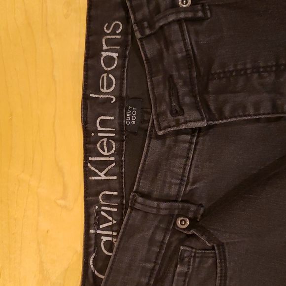 Calvin Klein black denim boot cut jeans - Picture 2 of 9